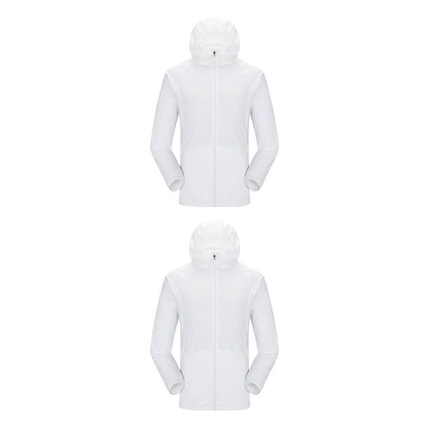 Qarigey Chaqueta de protección solar Unisex Abrigo con capucha Senderismo Pesca Mujer Hombre Ropa Type5 NO5
