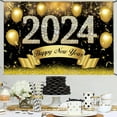72x44 Inch Happy New Year Backdrop for Happy New Year Decorations 2024 New Years Eve Party
