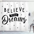 thumbnail image 1 of Ambesonne Saying Shower Curtain, Self Confidence Phrase, 69"Wx75"L, Black and White, 1 of 3
