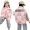 Pink, variant on Esaierr 1-7Y Baby Girls Boys Winter Jackets Down Puffer Coats for Kids Baby Toddler Jacket Plaid Long-Sleeved High Collar Jacket Down Cotton Jacket