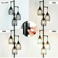thumbnail image 4 of Dimmable Floor Lamp, 3 x 800LM LED Edison Bulbs Included, Farmhouse Industrial Floor Lamp Standing Tree Lamp with Elegant Teardrop Cage Heads Tall Lamps for Living Room Bedroom Office Dining Room, 4 of 6