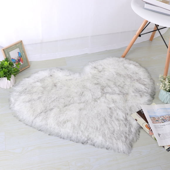 Alfombras de área PiccoCasa Shaggy, alfombra esponjosa para sala de estar, blanca y negra 2.3ftx3ft
