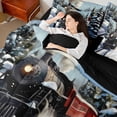 thumbnail image 4 of Castle Fairy Railroad Train Twin Bedding Sets,Steam Engine Bedding Comforter Set, 4 of 8