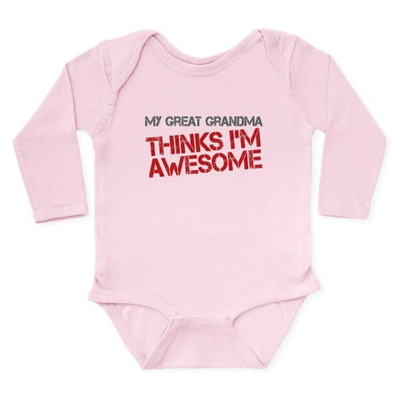 

CafePress - Great Grandma Awesome - Long Sleeve Infant Bodysuit