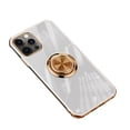 thumbnail image 1 of Yhmxh Phone Case Accessories For 12 Pro Max Clear Slim Soft Electroplated Frame Case Ring Stand Protective Cover, 1 of 3