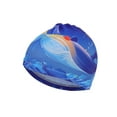 thumbnail image 6 of Unique Bargains 1 Pc Polyester Cartoon Whale Swim Cap Dark Blue, 6 of 6