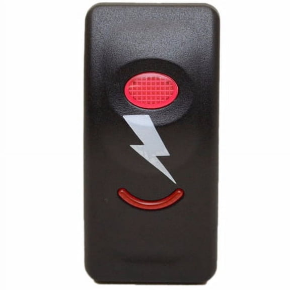 Carling Boat Rocker Switch Actuator  | Lightning Bolt Black