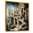 thumbnail image 2 of Designart "Schematic Sketch Of A Fortress" Classics Floater Framed Wall Decor, 2 of 5