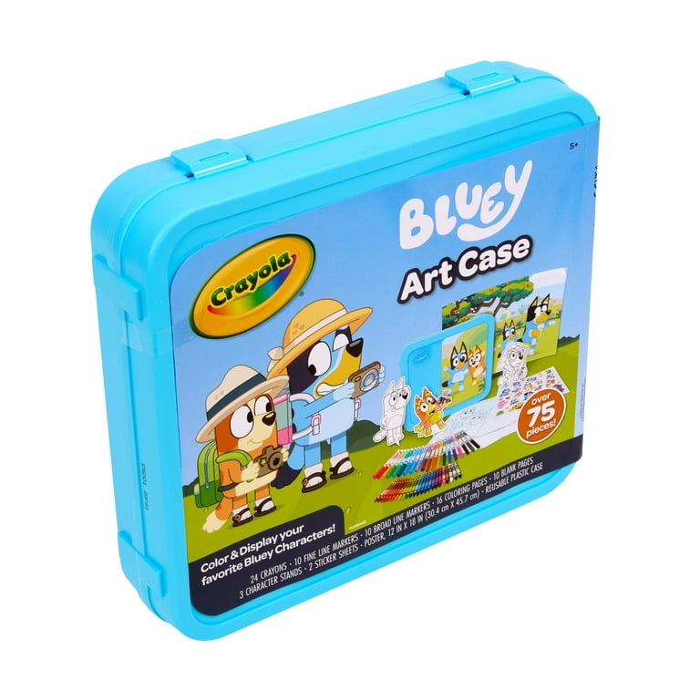 Crayola Bluey Create & Color Art Case (75+ Pcs), Bluey Coloring