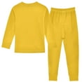 thumbnail image 2 of joogoo Solid Yellow 2 Piece Long Sleeve Tee and Pants Cotton Pajama Set 18M, 2 of 7