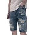thumbnail image 7 of NKZNKZ Denim Shorts Jean Shorts for Men Denim Utility Short Mens Jean Shorts Ripped jeans Fashion Mens Casual Jean Shorts 4 pockets SIZE 36, 7 of 7