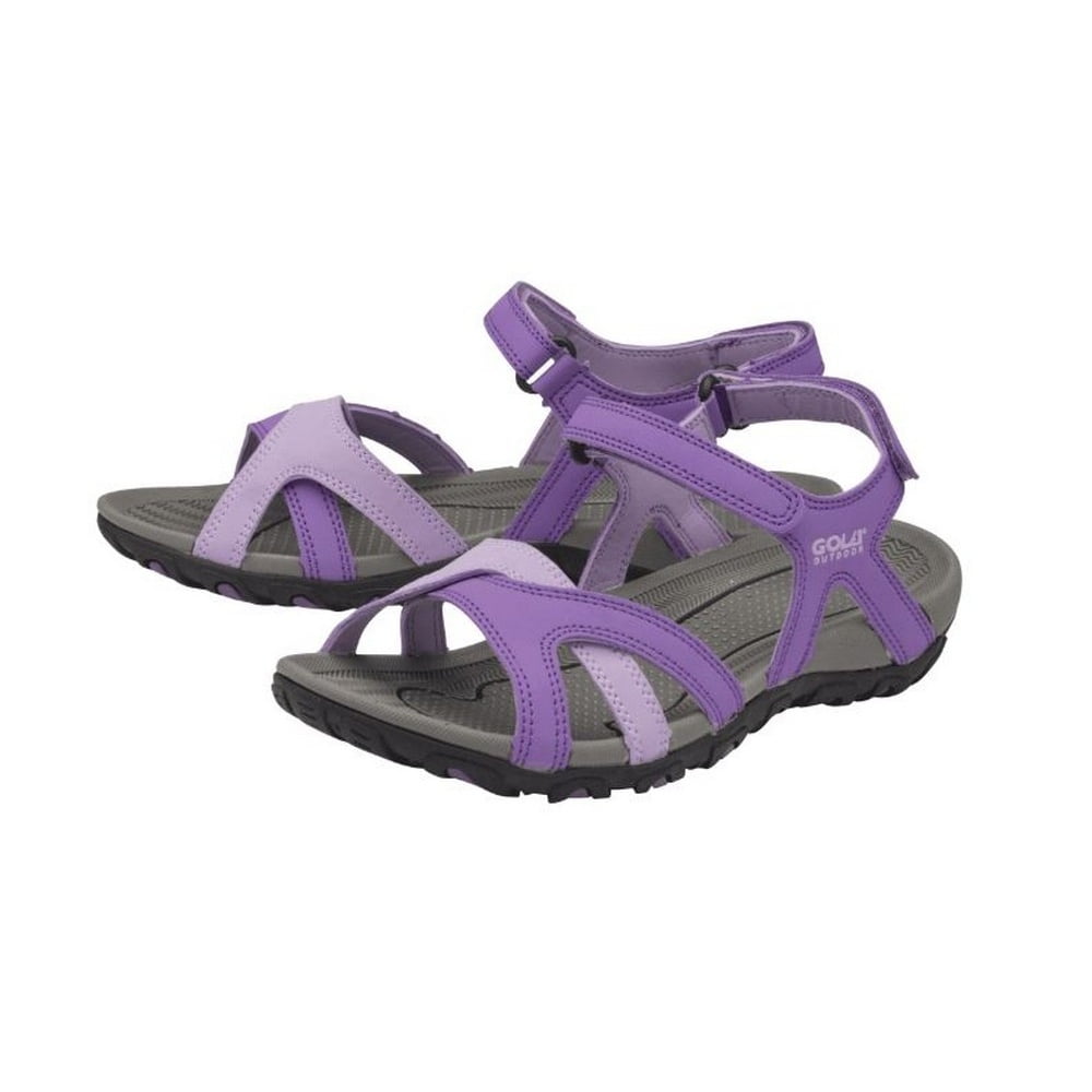 purple walking sandals