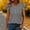 Gray, variant on CYMMPU Women's Summer Casual V Neck Button Front Loose Top, Short Sleeve Breathable Lightweight Summer Blouse Khaki L
