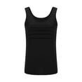 thumbnail image 2 of AKOEE Summer Tank Tops Women Loose Fit Casual Basic Tees Crewneck Sleeveless Plain Tshirts with Pleats (XL, Black), 2 of 7