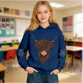 thumbnail image 5 of Gyujnb Youth Hoodie Shaggy Cow Print Cool Warm Versatile Pullover for Daily Casual Outings (Toddler, Big Boys),13-14 Years, 5 of 7