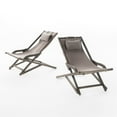 thumbnail image 2 of Beach Grey Sling Chairs (2 ) - Backyard And Relaxing, 100% Canvas, Wood Frame, Pillow Included, 40.7 In. X 33.54 25.48 In., 21.68 Lb Chair (2) Peaceful Place, Wood, For Comfort, W H D,, 2 of 6