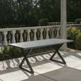 thumbnail image 3 of GDF Studio Rosarito Outdoor Aluminum Dining Table, Gray, 3 of 12