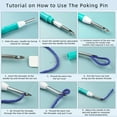 thumbnail image 5 of 1 Pack Punch Needle Embroidery Starter Kits Include for Adults, Flower Punch Needle Set, Embroidery Hoops, Yarns, Instructions for Punch Needle, 5 of 5