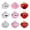 Pink, variant on 36Pcs Valentines Heart Shaped Ornaments - Red, Pink & Silver Glitter Baubles for Valentine's Day & Tree Hanging Decorations - Pre-strung, Durable, Romantic Holiday Decor