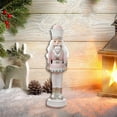 thumbnail image 3 of Mornei Nutcracker Statue Collectible Crafts Decor Resin Decorative Nutcracker Sculpture Pink, 3 of 7