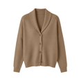thumbnail image 5 of MSJUHEG Button Up Cardigan Long Sleeve Tops Crop Cardigan Sweater Open Front Tops Cardigan Sweaters Knit Coat Button Open Front Fashion Clothes Khaki M, 5 of 5