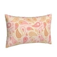 thumbnail image 2 of YFYANG Super Soft Rectangular Plush Cushion Cover (Without Pillow Insert), Pastel Paisley Pattern Comfort and Non-Pilling Hidden Zip Bedroom Sofa Pillowcases, 16"x24", 2 of 9