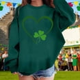 thumbnail image 2 of Bainana Teen Girls Festival Sweatshirt Cartoon Print Long Sleeve Crew Neck Tops Breathable Comfortable Little Kids Spring Autumn Pullover Clothes Dark Green2 Size 8-10 Years, 2 of 6