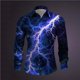 thumbnail image 1 of Camisa de estilo europeo y americano nueva moda con cambio de color relámpago impresión 3D patrón de alta definición moda 3D al aire libre sh, 1 of 6