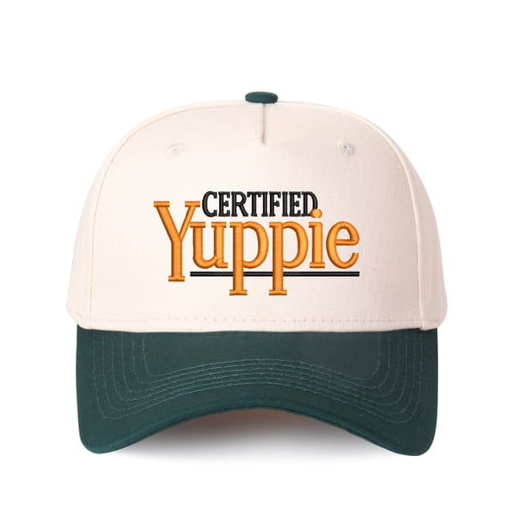 CERTIFIED Yuppie Embroidered Patchwork Trucker Cap | Adjustable Unisex Snapback, Modern Essential