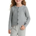 thumbnail image 7 of JIAYUE Sweater Unisex Long Sleeve Round Neck Chunky Knit Button Front For Children 1 To 12 Years Old Stylish Ensemble, 7 of 7