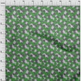 thumbnail image 4 of oneOone Rayon Green Fabric Geometric Sewing Craft Projects Fabric Prints By Yard 56 Inch Wide, 4 of 4