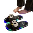 thumbnail image 5 of Samdudou Womens Slide Sandals Open Toe Slip On Flat Slippers Fun LED Light Up Sole Cute Cartoon Penguin Design Novelty Indoor Outdoor House Shoes Casual Footwear, 5 of 5