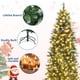 thumbnail image 2 of Árbol de Navidad con Lápiz Flocado Preiluminado, Árbol de Navidad de Esquina Delgado Artificial con Luces Que Cambian de Color y Blanco Cálido, 1000 Exuberantes Puntas de Ramas para, 2 of 13