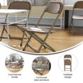 thumbnail image 2 of 10 Pk. Kids Brown Plastic Folding Chair, 2 of 9