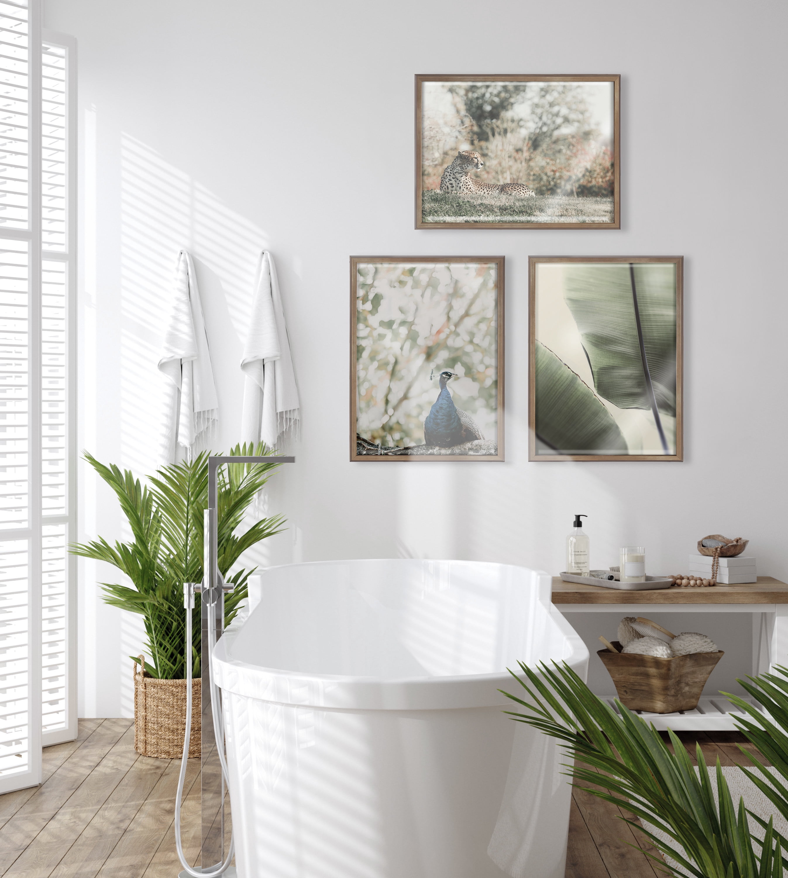 Blake Vintage Palms 18 in x 24 in Framed Photographic Wall Art, by Kate and Laurel