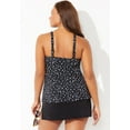 thumbnail image 2 of Swimsuits for All V-Neck Twist Tankini Set With Side Slit Skirt, 2 of 5