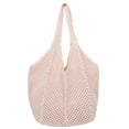 thumbnail image 3 of Bolso Mano Ganchillo para Mujer Tejido A La Playa Malla Verano (Beige), 3 of 3