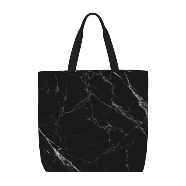 Easygdp Black Marble Texture Abstract Bolsa Tote para Mujer, Bolso de Hombro para Trabajo, Playa, Viajes, Compras y Supermercado