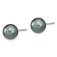 thumbnail image 7 of 925 Sterling Silver RH-pl 8-9mm Wht/Grey Imitation Shell Pearl 3 Earring Set; for Adults and Teens; for Women and Men, 7 of 7