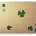 thumbnail image 2 of Shamrock Printed Jute Table Runner 14x108", 2 of 3