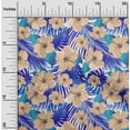 thumbnail image 2 of oneOone Cotton Silk Medium Blue Fabric Tropical Floral Sewing Fabric By The Yard Printed Diy Clothing Sewing Supplies 42 Inch Wide, 2 of 4