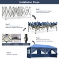 thumbnail image 4 of Euroco 10x20 Pop Up Canopy with Sidewalls, Outdoor Canopy Tent Heavy Duty for Backyard, Wedding Party Tent for Parties with Wheeled Bag (Navy), 4 of 9