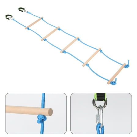 FRCOLOR 1 Set Swing Rope Ladder Kids Playground Wooden Ladder Tree House Accessories For Kids Outdoor Playset Bunk Bed Hanging Game Equipment