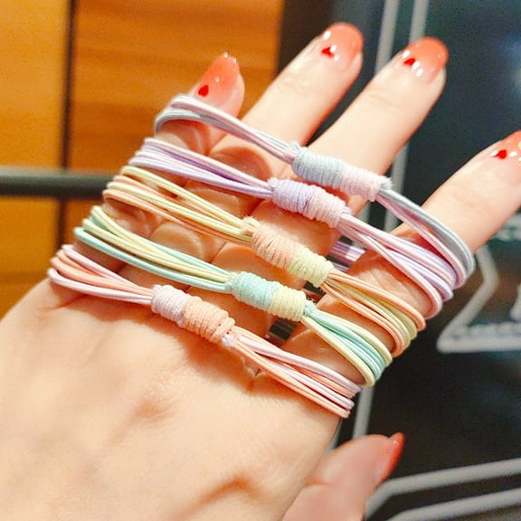 20Pack Pony Hair Ties - Black - 8 Pack Ponytail Holders - No Damage Hair Accessories for Women