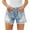 A-Light Blue, variant on FAKKDUK Women's Denim Shorts 5" Rolled Hem Elastic High Waist Button Zipper Shorts Jeans for Women Casual Hot Jean Shorts for Summer Slim Fit with Pocket,XL