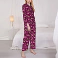 thumbnail image 3 of Daiia Festive Flamingos for Women's Long-Sleeved Pajama Set – Soft & Comfortable Sleepwear Button-Up Pajamas Cozy Lounge Wear-XX-Large, 3 of 7