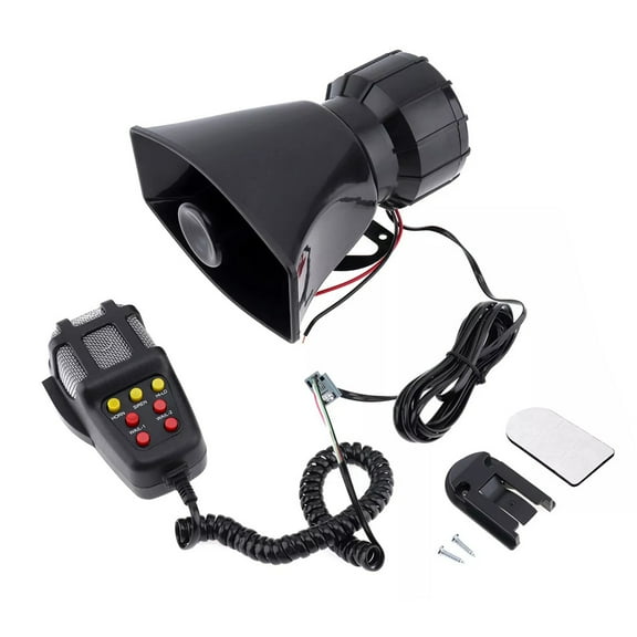 MYJTOPUS 7 Tone 12V Sound Loud, Car Alarm Houting Amplifier Speaker, Black