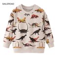 thumbnail image 3 of SAILEROAD Primavera Nueva Ropa para Niños de 2 a 7 Años Ropa de Algodón Ropa de Abrigo Dibujos Animados Dinosaurios Tops para Bebés Niñas Niños Pequeños Sudaderas con Capucha, 3 of 5
