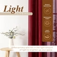 thumbnail image 4 of Regal Home 84" Long Light Filtering Grommet Window Curtain Panel Set of 2, Burgundy, 4 of 6