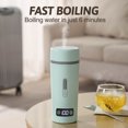 thumbnail image 2 of Graflsoa Compact 350ml Travel Electric Kettle with Temperature Control, Stainless Steel Heating Cup, 8-Hour Insulation, Green, 110V US Plug, 300W, 6-Minute Heating, 4-Temp Settings., 2 of 6
